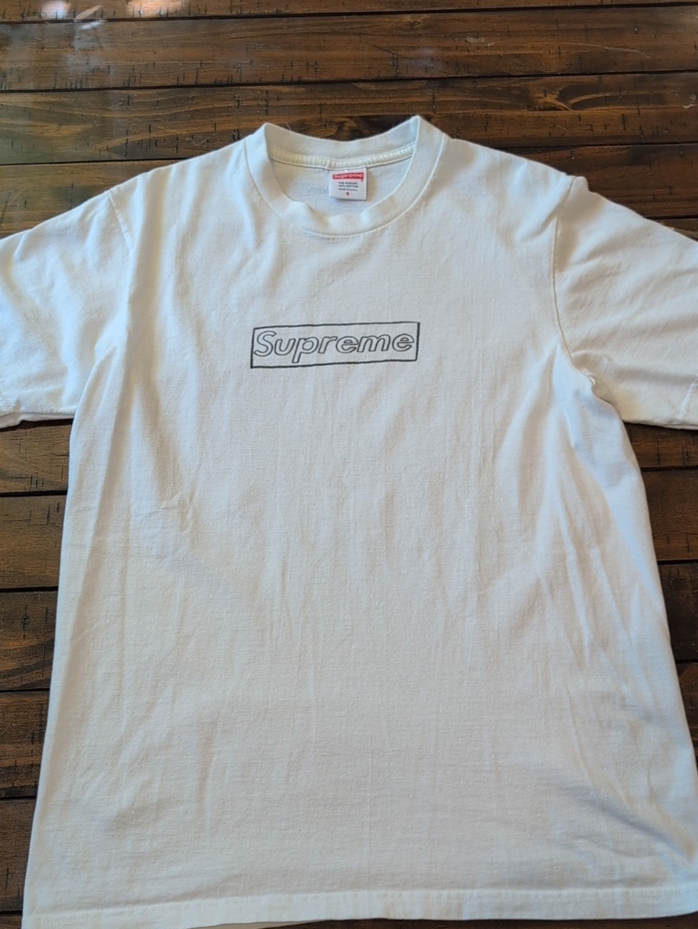 Supreme Kaws Chalk Logo Short Sleeve Tee